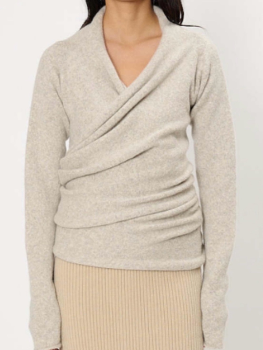 LAUREN MANOOGIAN MÖBIUS WRAP TWIST SWEATER